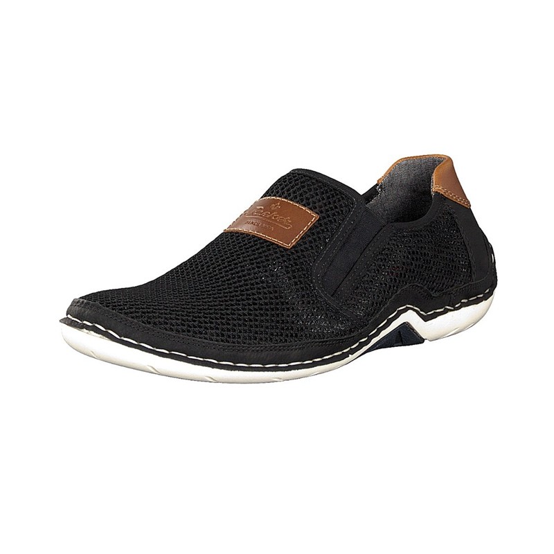 Slip On Panske - Rieker 07556-00 Čierne Topánky